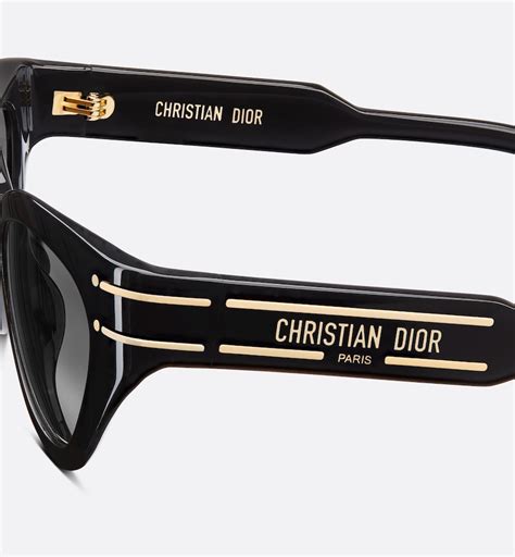 DiorSignature B7I Lunettes de soleil papillon noires.